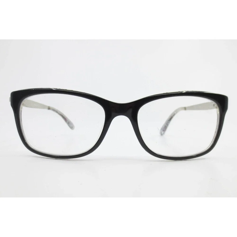 Juicy Couture JU 130 ERE Black Silver Leopard Print Eyeglass Frames 51-16-130